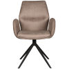 2Eetkamerstoel Mellow 58x63x92 Cm Taupe Micro Suede Voorkant 2Eetkamerstoel Mellow 58x63x92 Cm Taupe Micro Suede Voorkant