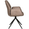 3Eetkamerstoel Mellow 58x63x92 Cm Taupe Micro Suede Zijkant 3Eetkamerstoel Mellow 58x63x92 Cm Taupe Micro Suede Zijkant