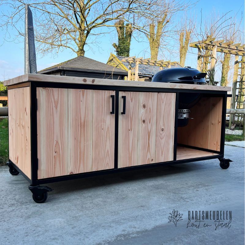 buitenkeuken weber master touch 57 douglas met zwart stalen frame buitenkeuken weber master touch 57 douglas met zwart stalen frame