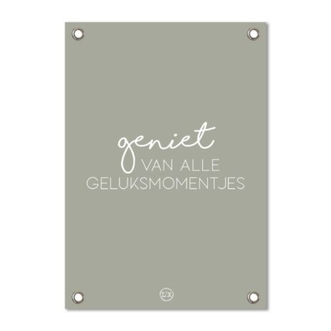 tuinposter groen geniet van alle geluksmomentjes tuinposter groen - geniet van alle geluksmomentjes
