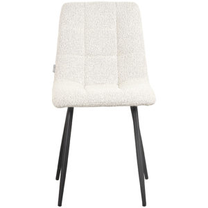Eetkamerstoel Juul Naturel Boucle met zwarte poten