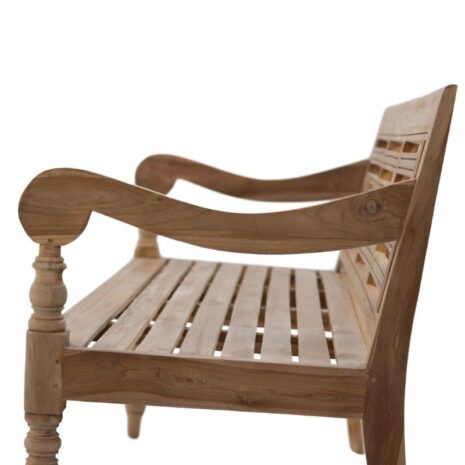 Detail Teakhouten 2-zitsbank tuin Risban 120cm