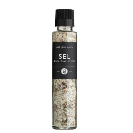 Lie Gourmet Zout met peper thijm en sjalotten 190gram Lie Gourmet - Zout met peper, thijm en sjalotten 190gram