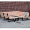 Loungebank U vormig douglas met stalen frame zwart Loungebank U-vormig douglas met stalen frame zwart