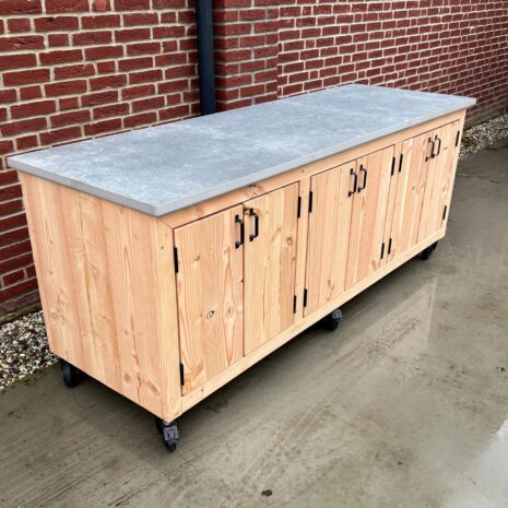 Tuinkast hout op wielen laag Selena Bartsmeubelen Tuinkast hout op wielen laag Selena | Bartsmeubelen