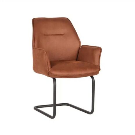 eetkamerstoel boet showroommodel Eetkamerstoel Boet Antraciet Cognac Microvezel - Showmodel