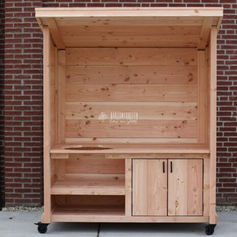 overkapping met buitenkeuken milaan vooraanzicht afbeelding