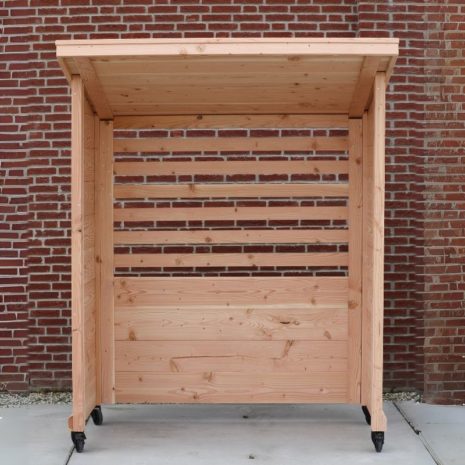 vooraanzicht Buitenkeuken Overkapping Douglas - Bouwpakket 1