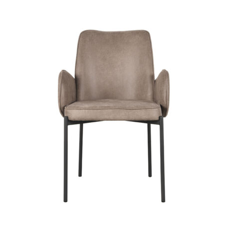 0Eetkamerstoel Joni 55x60x86 Cm Taupe Micro Suede Voorkant 0Eetkamerstoel Joni 55x60x86 Cm Taupe Micro Suede Voorkant