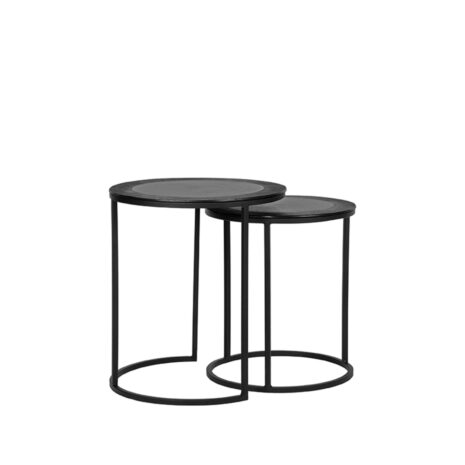 0Salontafel Set Pair Zwart Metaal 40x40x45 cm Detail 0Salontafel Set Pair Zwart Metaal 40x40x45 cm Detail