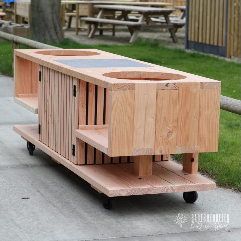 Buitenkeuken latjes op maat voor 2 Green Egg Large Kamados Buitenkeuken latjes op maat voor 2 Green Egg Large Kamado's