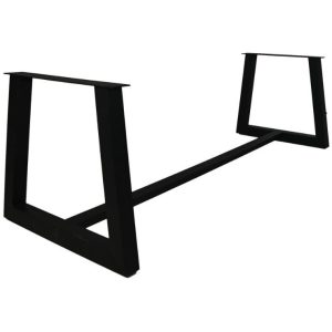 Tafelonderstel Trapezium met Balk - Zwart