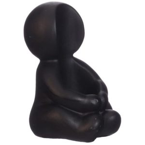 kleine kaarsenhouder knuffel zwart