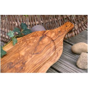 Snijplank (L ca. 40 – 44 cm) met sapgleuf en handvat