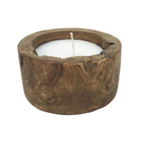 Kaars Boomstam Klein o20x10 Naturel Teak Kaars Boomstam Klein-ø20x10-Naturel-Teak