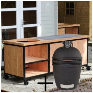 Douglas buitenkeuken Antwerpen industrieel + The Bastard Urban Large Solo Kamado