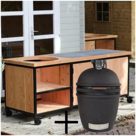 Douglas buitenkeuken Antwerpen industrieel + The Bastard Urban Large Solo Kamado