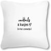 Buitenkussen Zoedt met tekst Cocktails en kusjes in het zonnetje – wit Buitenkussen Zoedt met tekst 'Cocktails en kusjes in het zonnetje' – wit