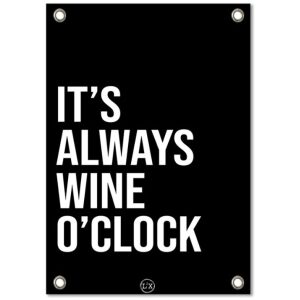 Tuinposter wine o'clock 59cm x 84cm