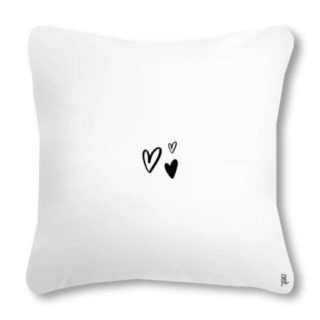 Zoedt Buitenkussen wit met tekst 'Cocktails en kusjes in het zonnetje' – 40x40cm