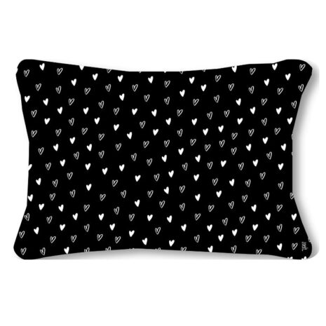 Zoedt buitenkussen met tekst ‘Geniet’ – 60x40 cm - zwart