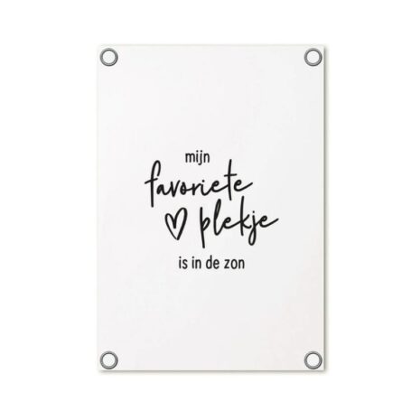 witte tuinposter – ‘Mijn favoriete plekje is in de zon – 60 x 80 cm – Zoedt witte tuinposter – ‘Mijn favoriete plekje is in de zon’ – 60 x 80 cm – Zoedt